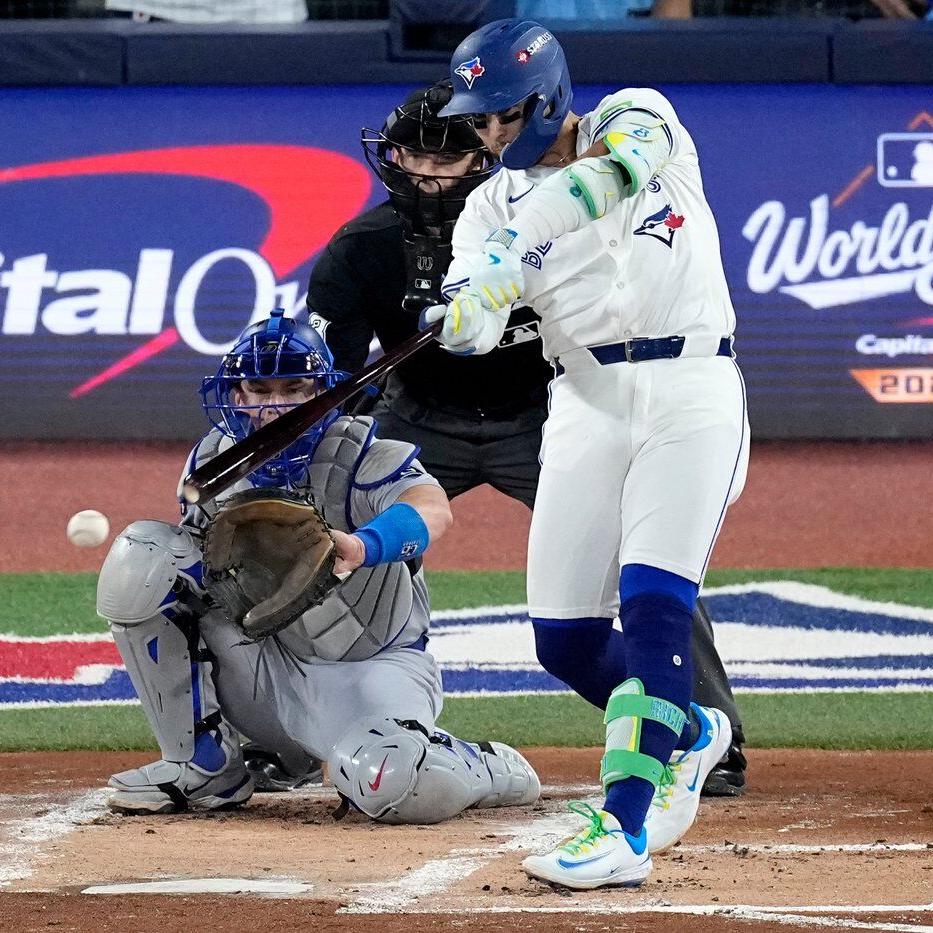 Blue Jays infielder Bichette available off the bench for Game 2 of World Series